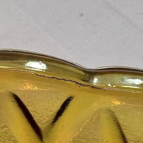 VTG MARIGOLD CARNIVAL GLASS LONG OVAL DISH IRIDESCENT GOLD AMBER Read Descriptio - Picture 8 of 9